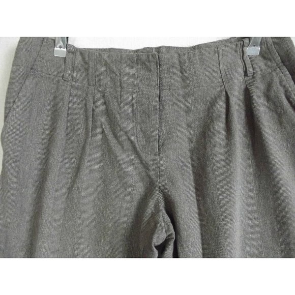 "JENNE MAAG BLACK/WHITE" 6 x 25.5" Brown Tweed Crop Pants cropped capri capris - Picture 2 of 9